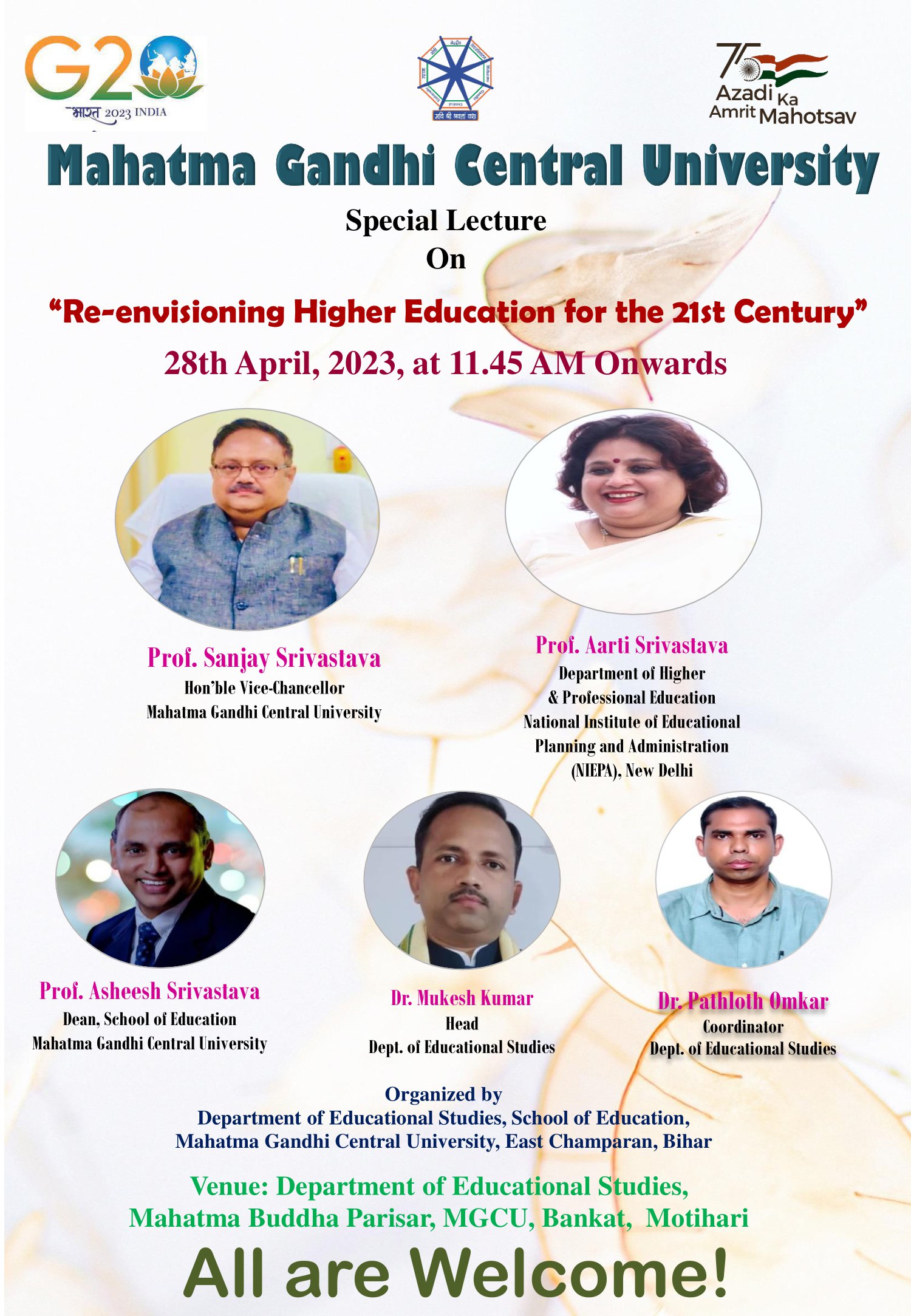 Special Lecture on "Re-envisioning Higher Education for the 21st Century"